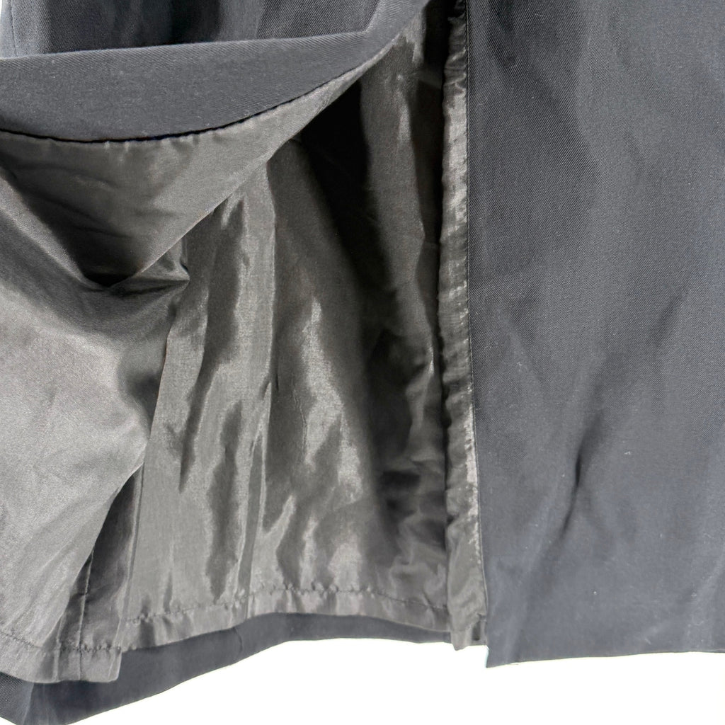 Vintage 90s Hunt Club Minimalist Black Preppy Back Slit Pencil Maxi Skirt