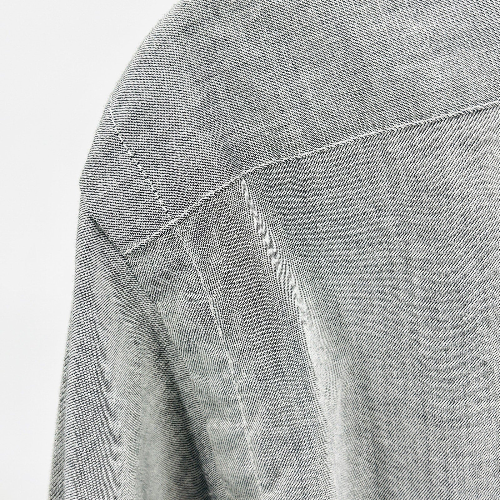 Lauren Ralph Lauren Gray Cotton Minimalist Button Down Shirt