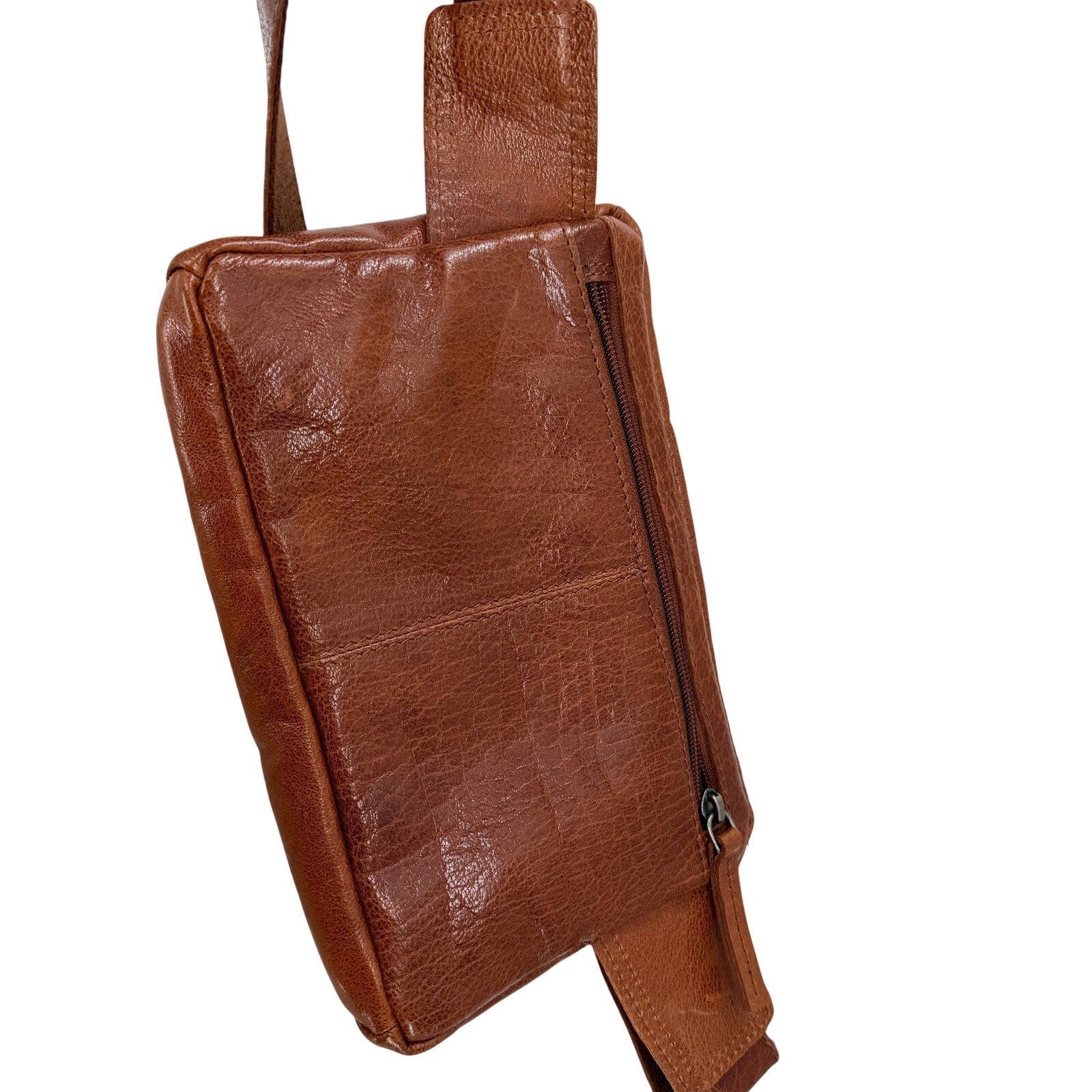 Spikes & Sparrow Brown Genuine Leather Western Casual Fanny Pack Bum Bag