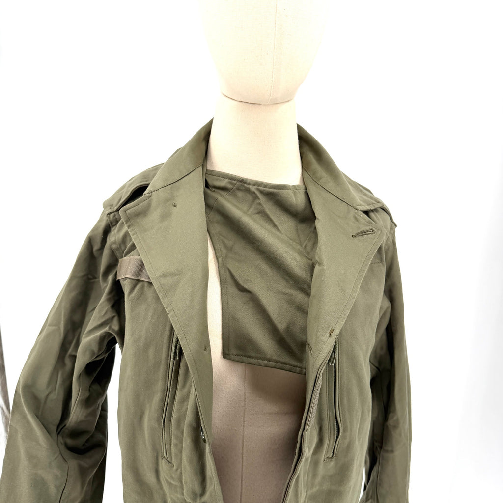 Tomer Peretz Green Hand Painted War Is Over Collection Military Field Jacket