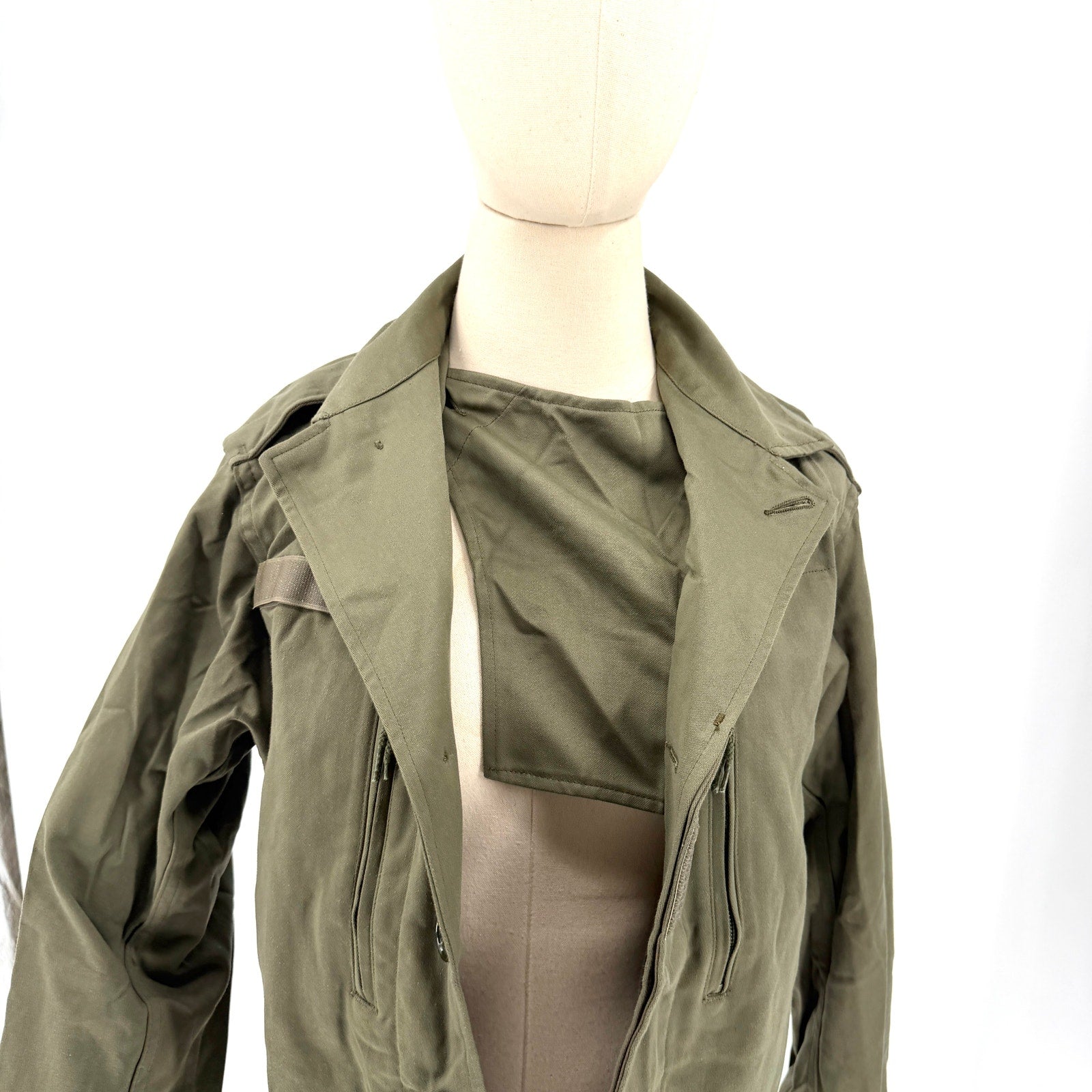 Tomer Peretz Green Hand Painted War Is Over Collection Military Field Jacket