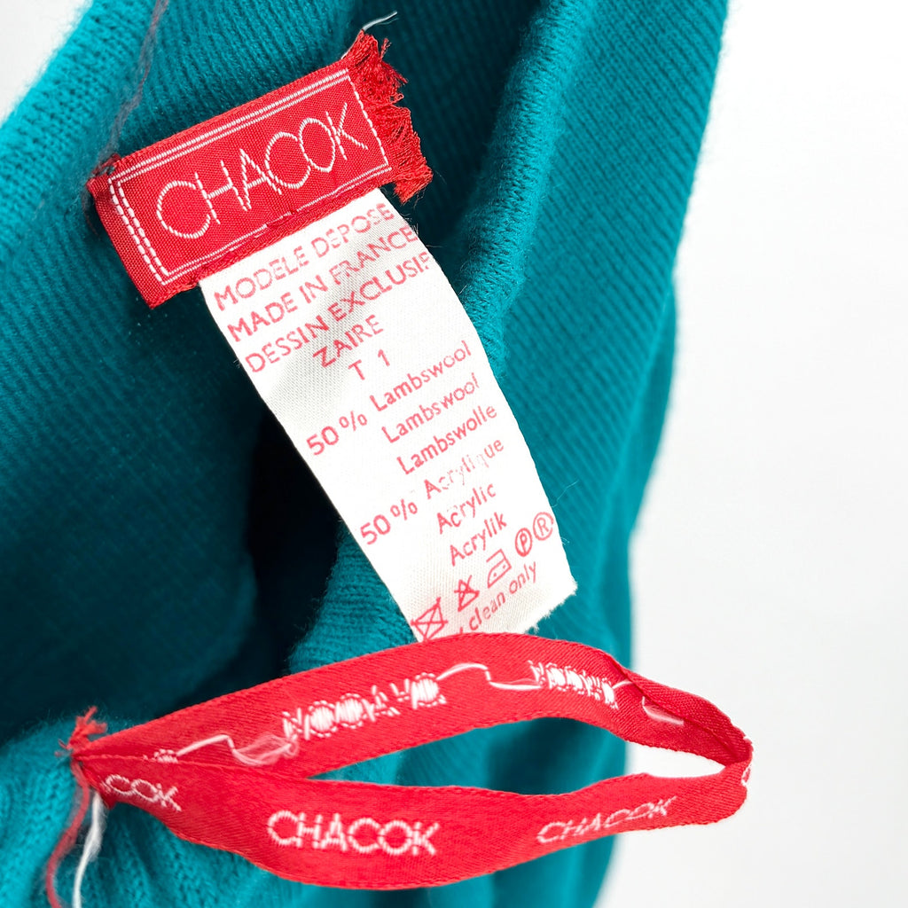 Vintage 90s Chacok Teal Purple Striped Knit Sweater Maxi Skirt