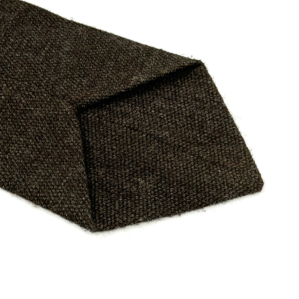 NEW Vintage 90s Creaciones Landa Brown 100% Wool Andean Folk Llama Hand Made Tie