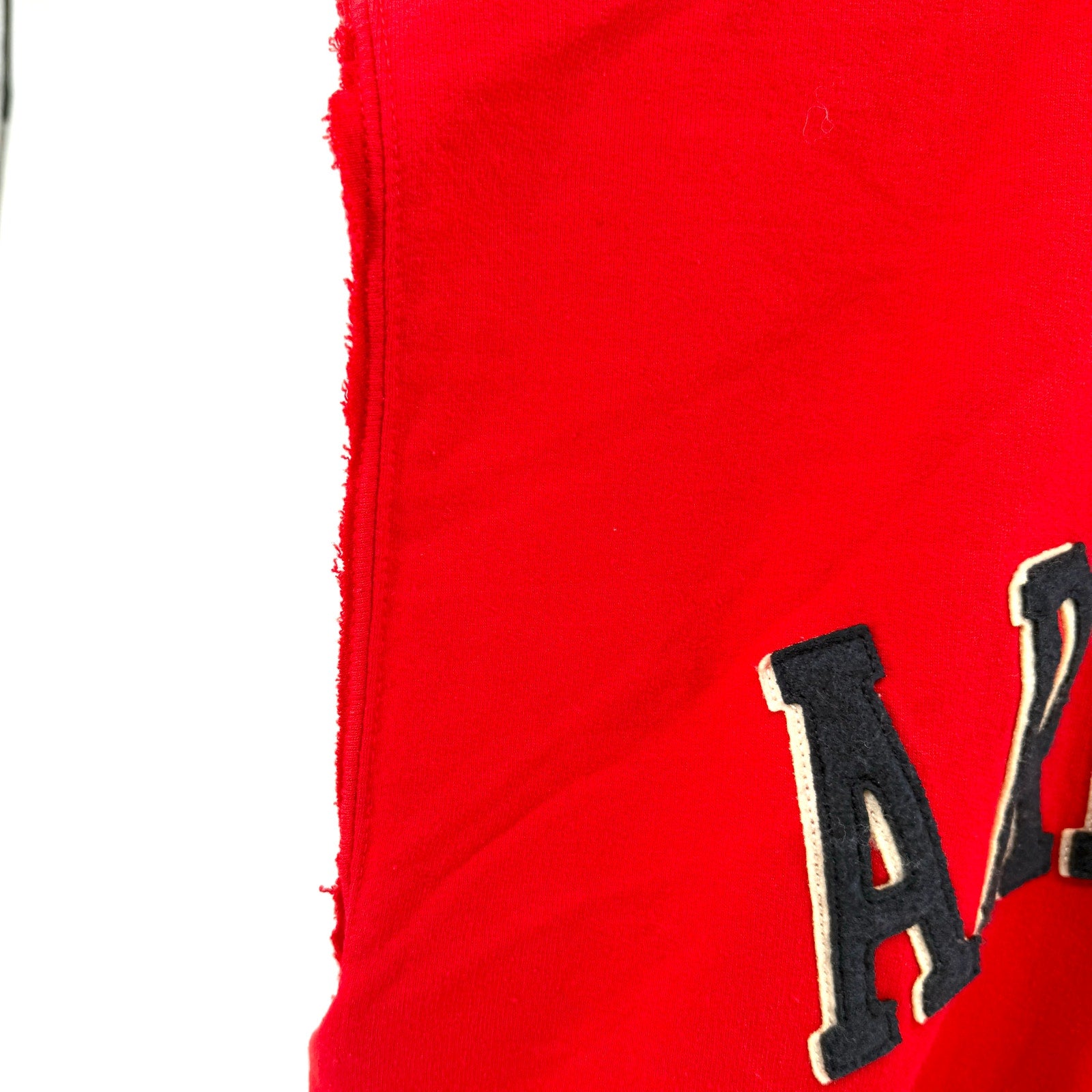 Gildan Red Varsity Collegiate Arizona Custom Raw Edge Cut Off Muscle Sweatshirt