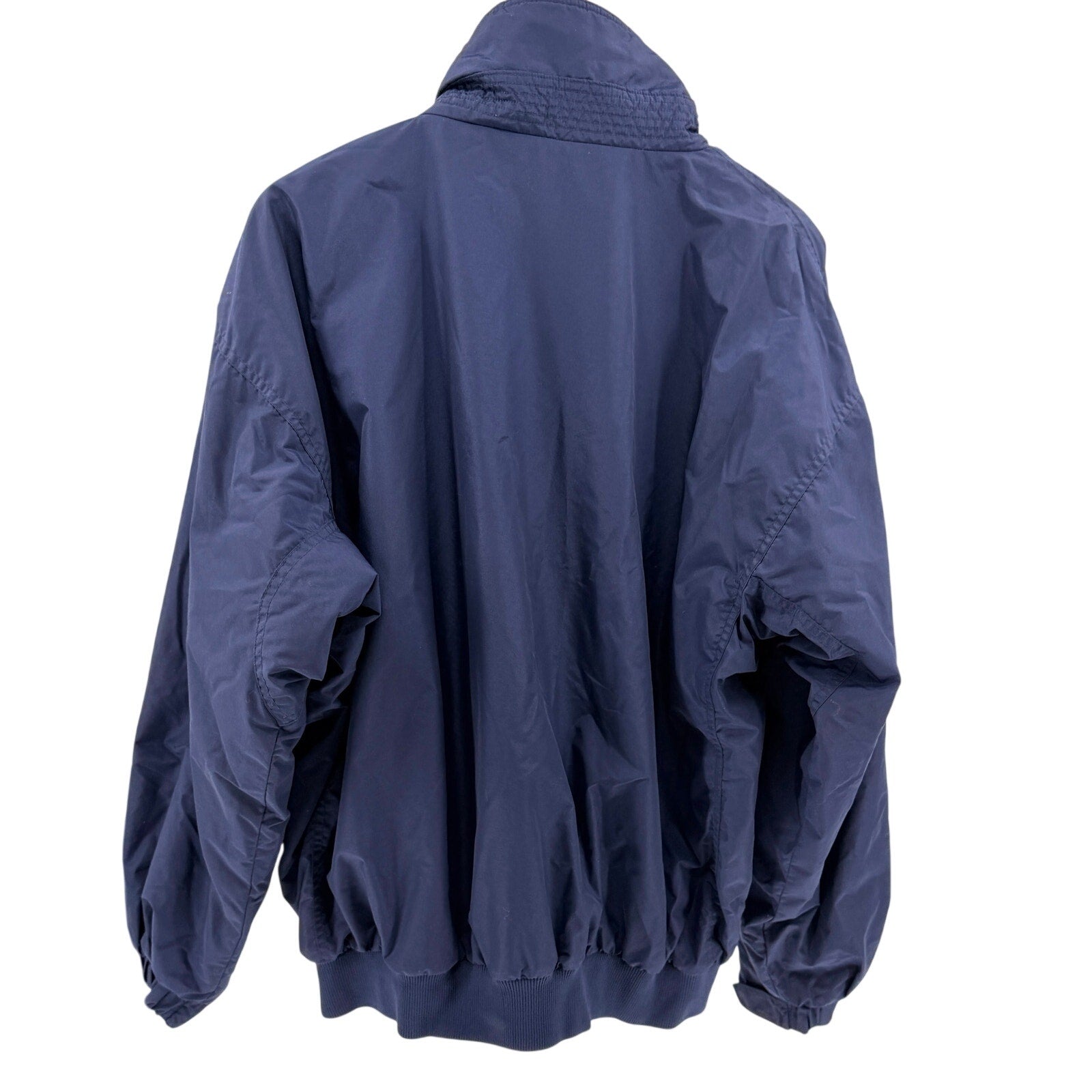 Vintage 90s Columbia Navy Blue Fleece Lined Zip Up Bomber Jacket