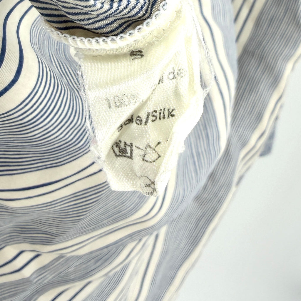 Vintage 90s Louis Féraud 100% Silk Striped Oversized Pajama Top