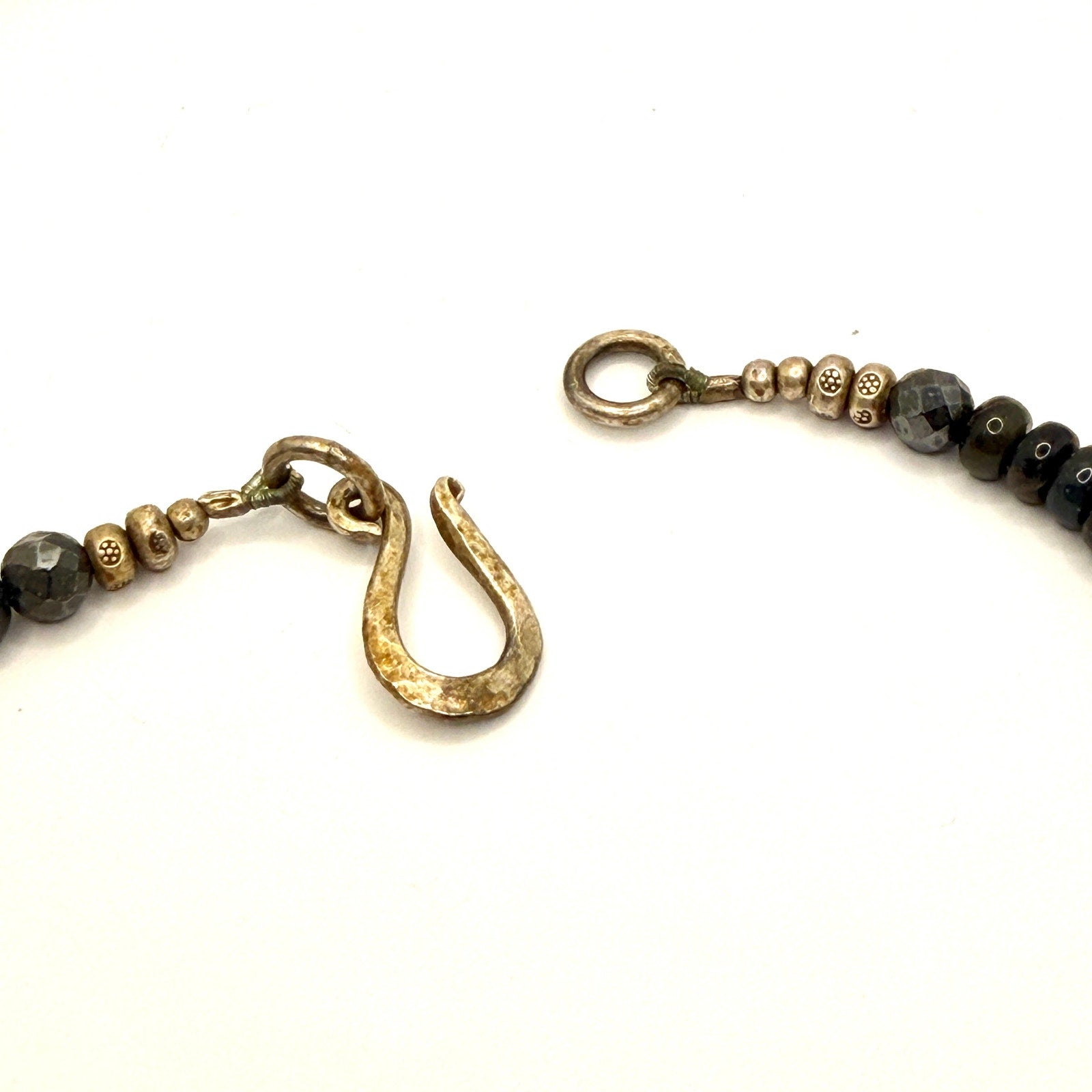 Vintage 90s Ruby Golden Topaz Tiger's Eye Dragon Head Glass Bead Necklace