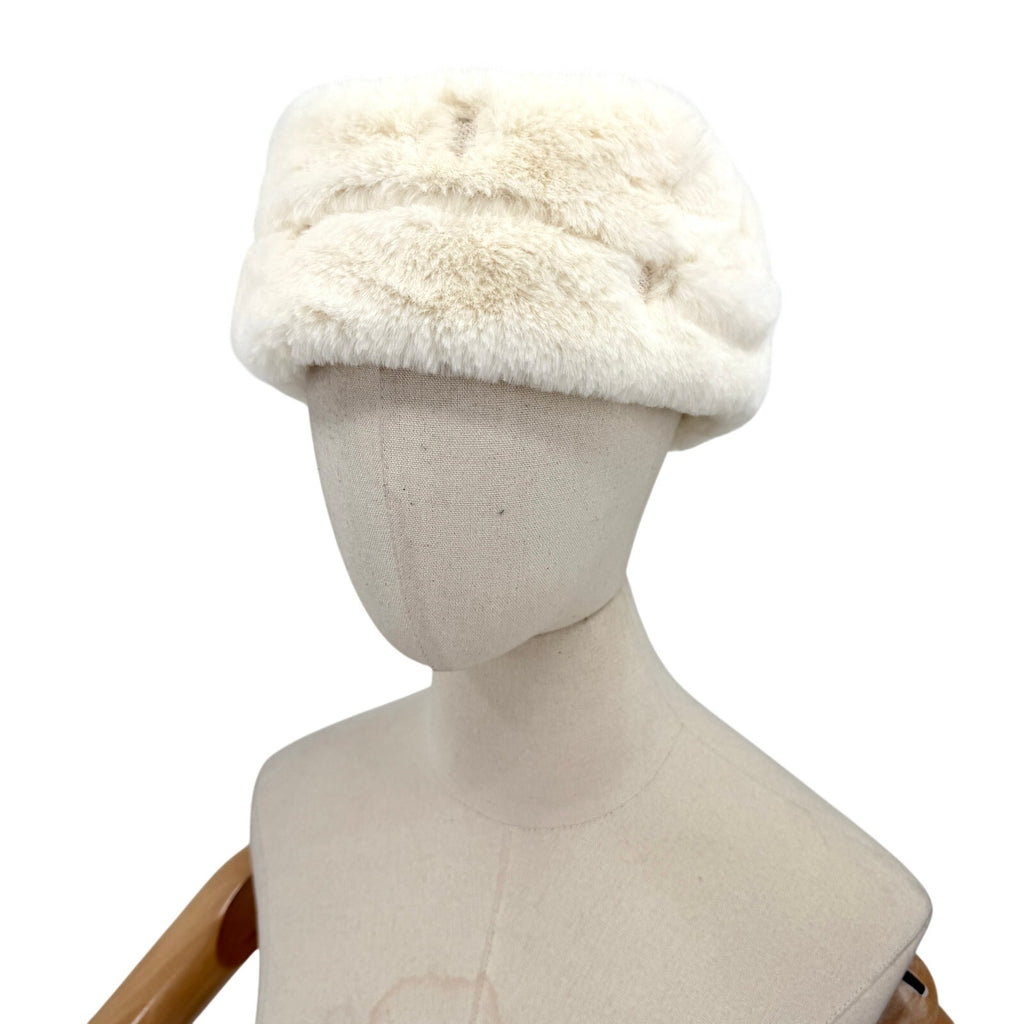 White Ski Chalet Embroidered Textured Headband Ear Warmer