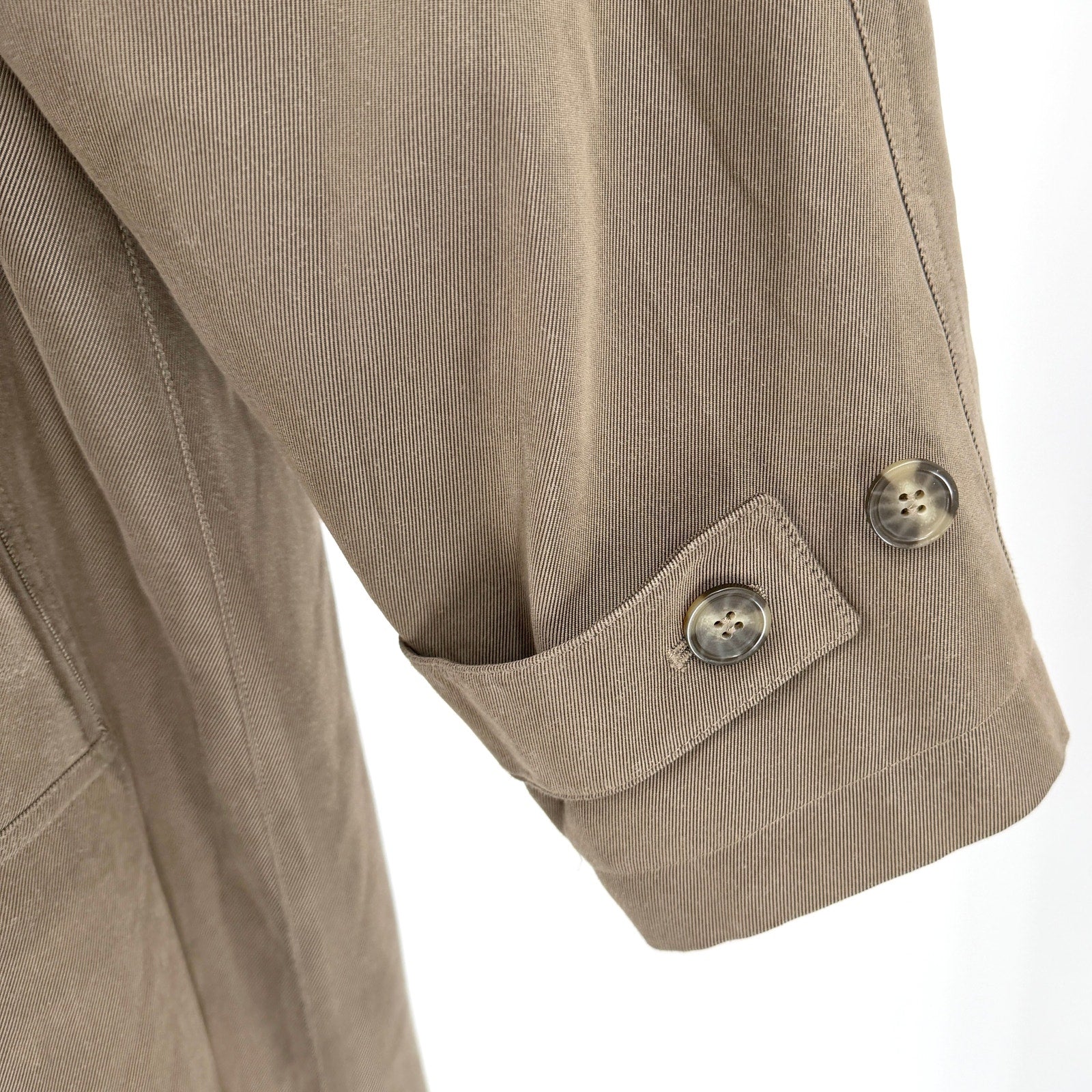 Vintage 90s Lauren Ralph Lauren Olive Green Beltless Trenchcoat