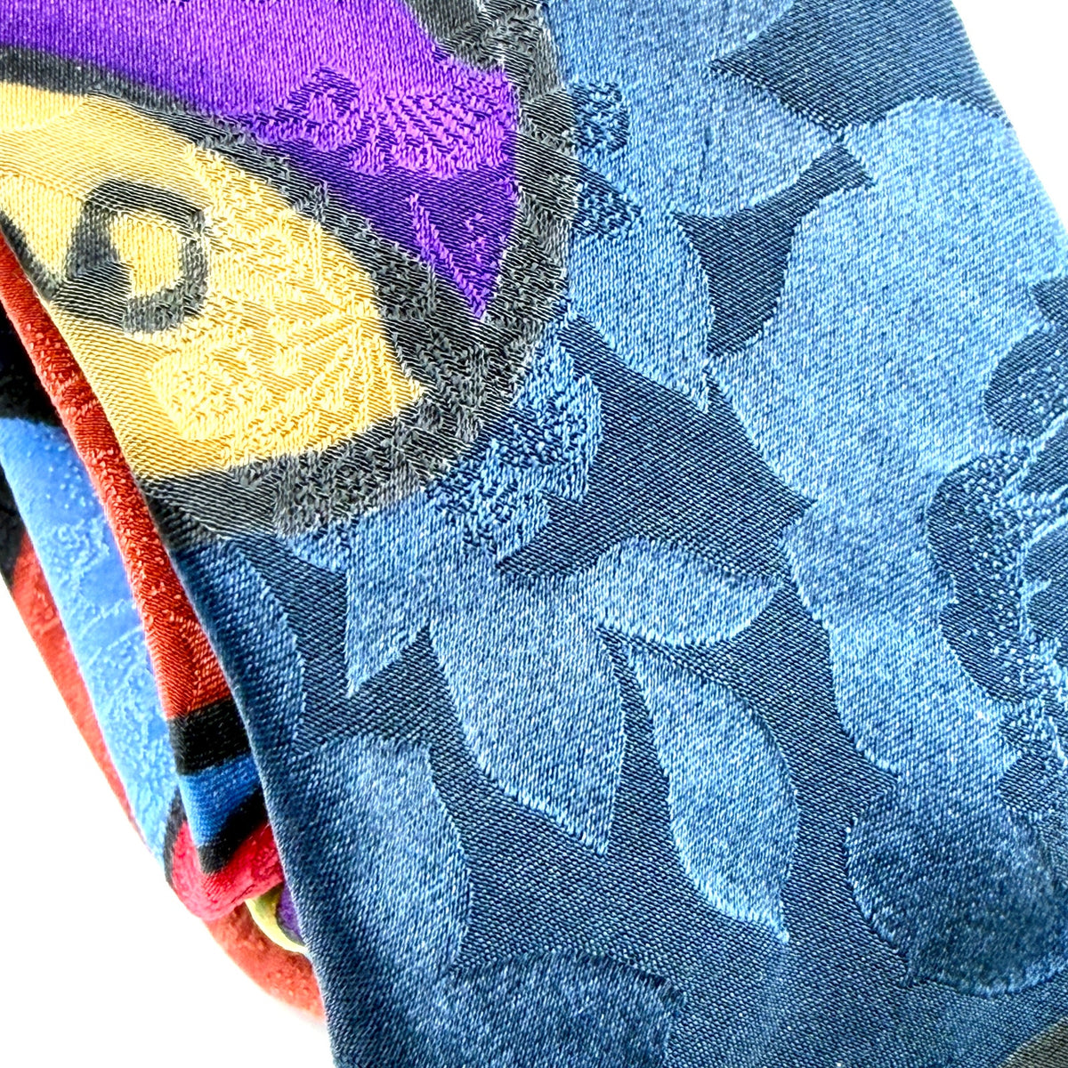 Vintage 90s Robert Daskal Silk Multicolor Billiards Pool Novelty Necktie