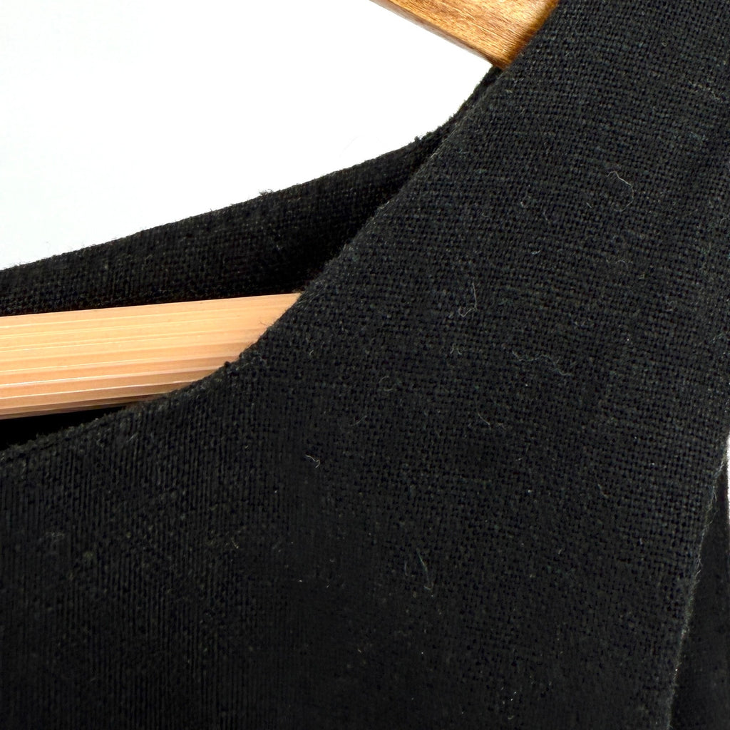 Vintage 90s John Paul Richard Black Minimalist Square Neck Shift Dress