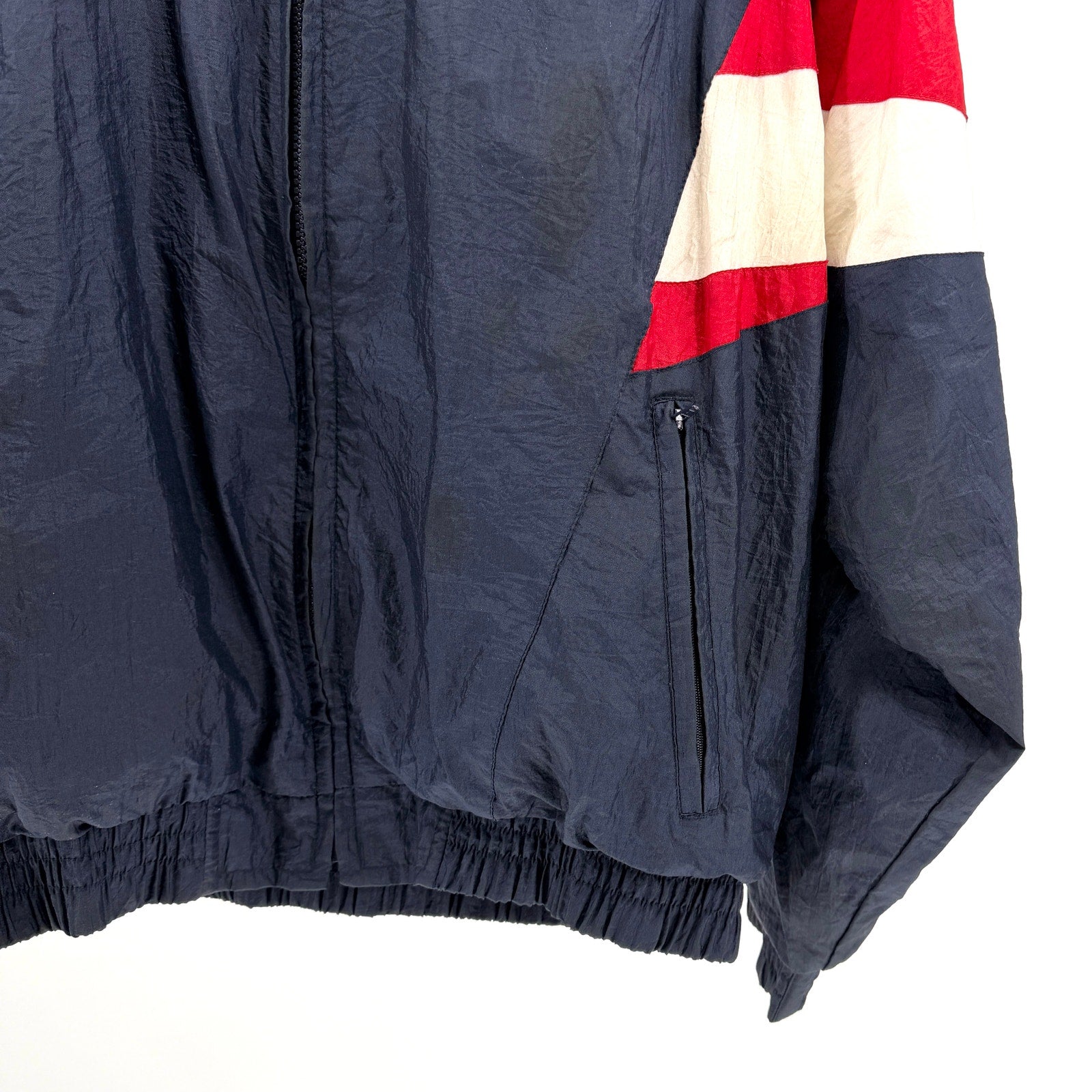 Vintage 90s BAW Athletic Wear Red Blue Las Vegas Colorblock Track Jacket