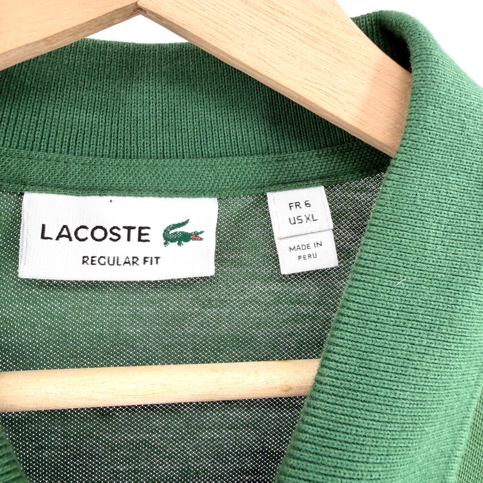 Lacoste Green 100% Cotton Pique Patch Pocket Regular Fit Polo Shirt