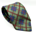 NWT Vintage 90s Ralph Lauren Green Silk Tartan Plaid Necktie