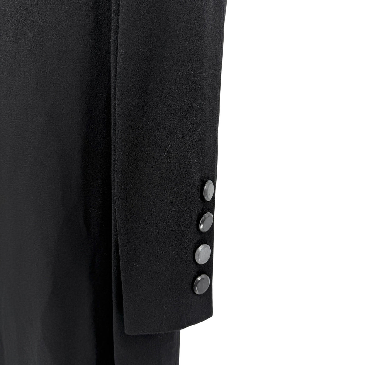 Vintage 90s Linda Allard Ellen Tracy Black 100% Wool Mock Neck Midi Dress