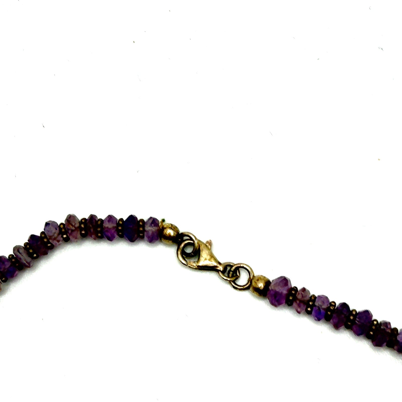 Vintage Handmade Genuine Amethyst Faceted Bead Choker Necklace