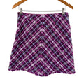 Kate Spade New York Purple Plaid Tweed Preppy A-Line Mini Skirt