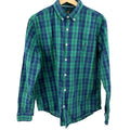Royal County Of Berkshire Polo Club Green Navy Tartan Plaid Button-Down Shirt