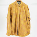 Vintage 90s Tommy Hilfiger Yellow Red Plaid Cotton Button-Down Shirt