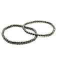 Pair of Faceted Hematite Bead Stretch Bracelets