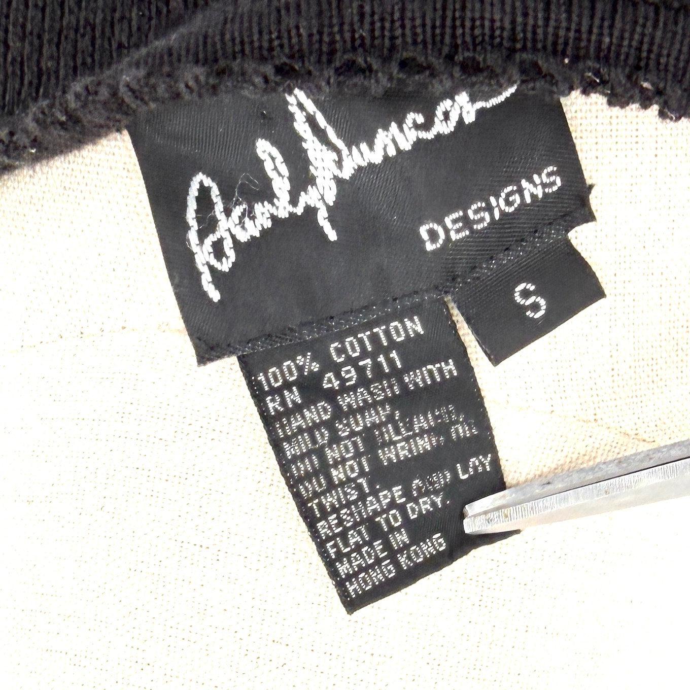 Vintage 90s Black 100% Cotton Beaded Sequin Cardigan