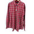 NWT Vintage 90s Alexander Julian Colours Red 100% Cotton Plaid Flannel Shirt