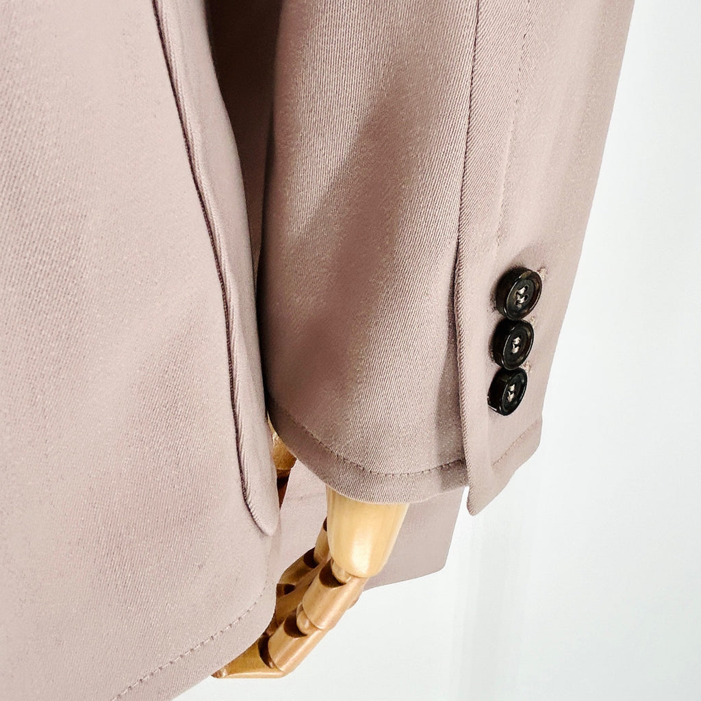 Vintage 90s Yves Saint Laurent Rive Gaunche Mauve Wool Blazer Trouser Power Suit