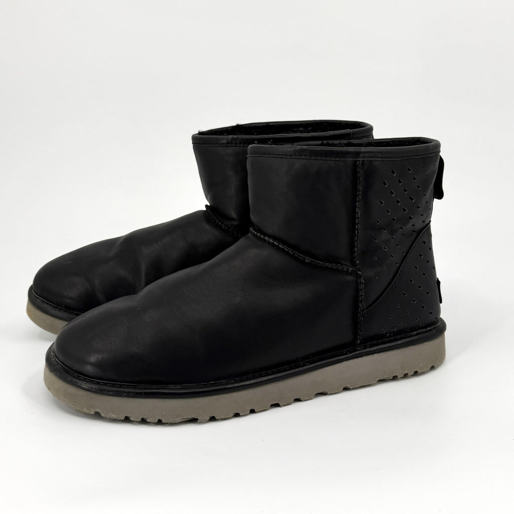 Ugg Genuine Leather Black Short Classic Winter Boot Shoes