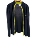 Vintage Y2K Lacoste Black 100% Cotton Green Trim Zip Cardigan Made in France