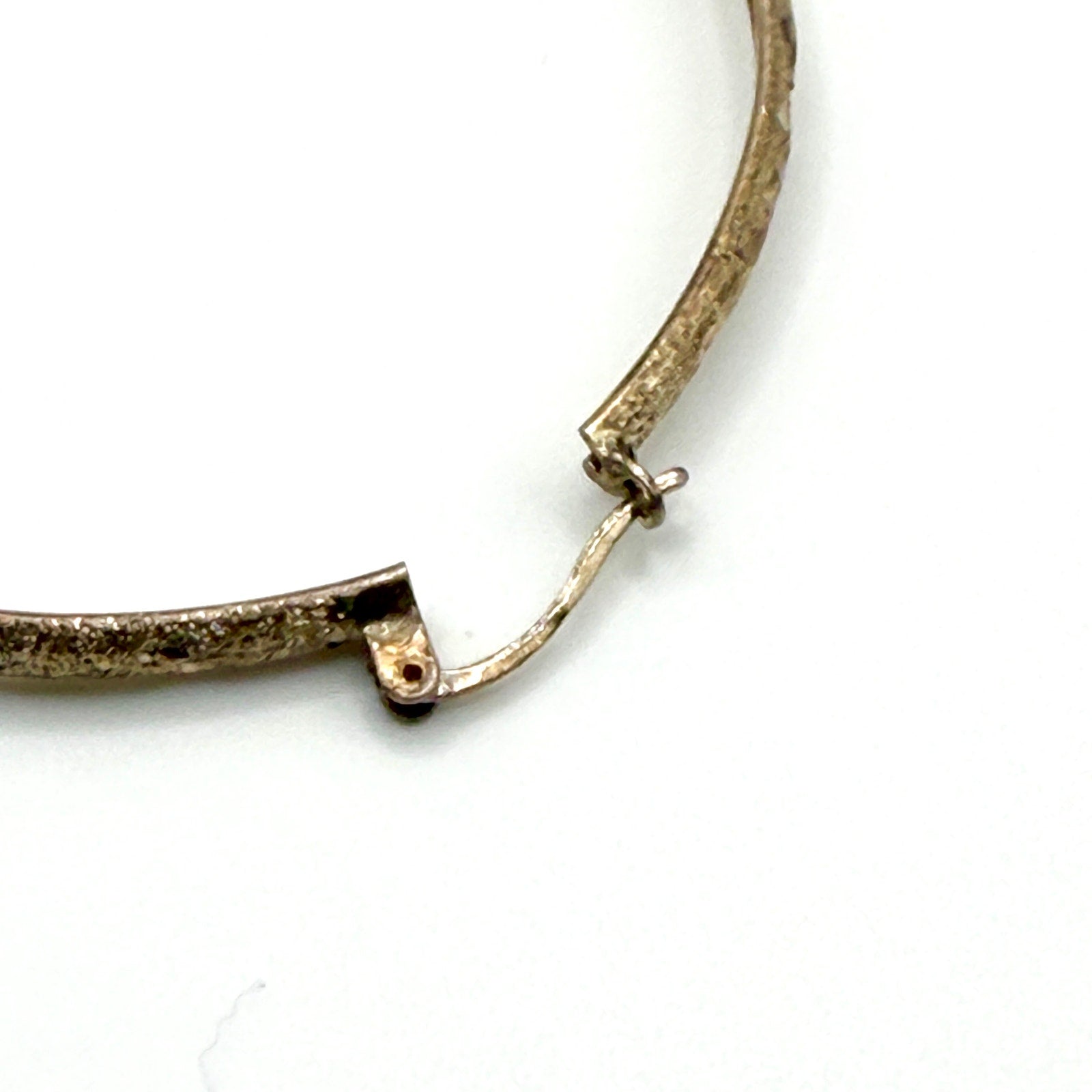 Vintage 90s Diamond Cut Textured Sterling Silver Extra Large Hoop Earrings