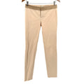Ecru Tan Faux Leather Trim Cigarette Pants Leggings