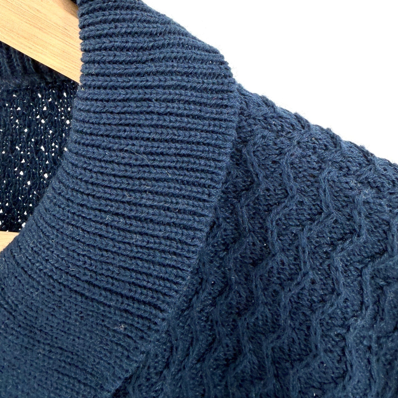 Vintage 90s Lady Hampshire Blue Geometric Polo Collar Sweater