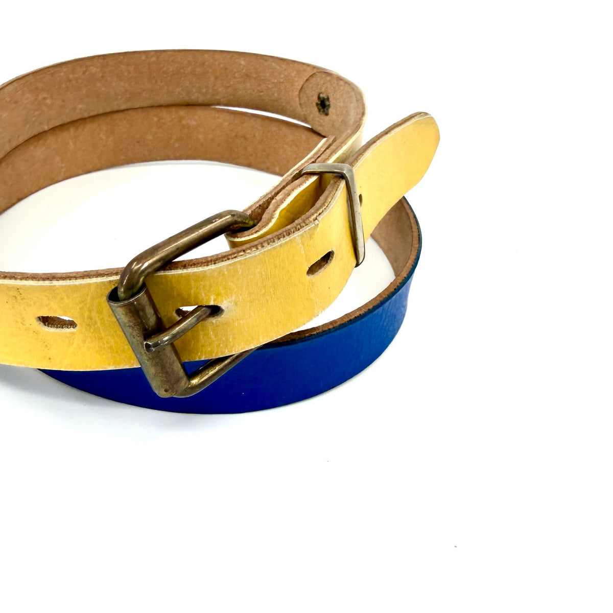 Vintage 90s Multicolor Primary Color-Block Skinny Belt