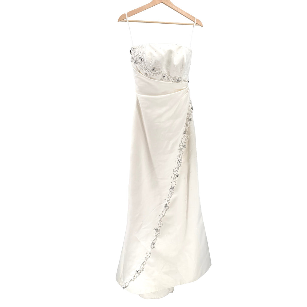 Vintage Y2K Maggie Sottero Couture Ivory Beaded Strapless Wedding Dress