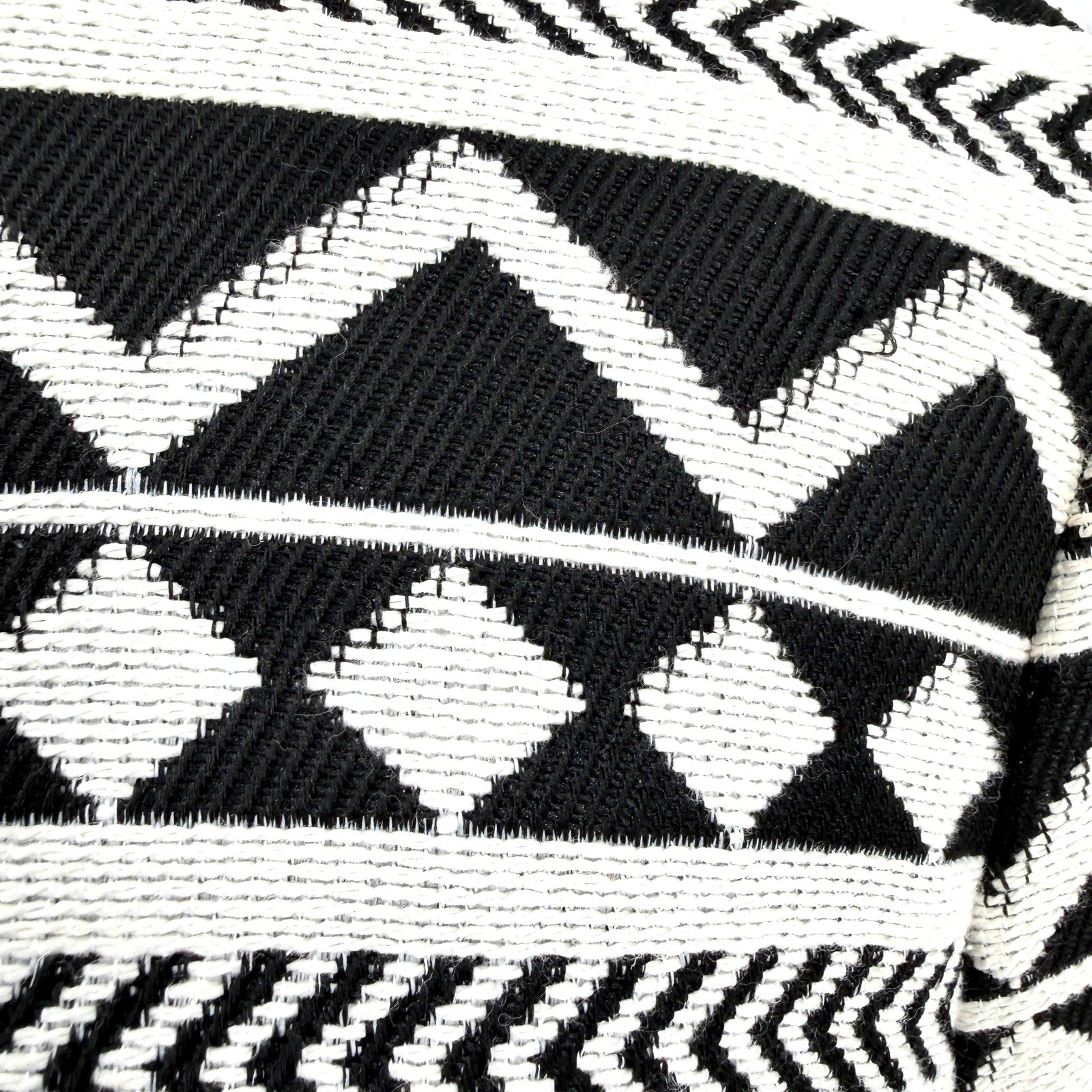 Hope Black White Aztec Tribal Geometric Snap Front Collarless Jacket
