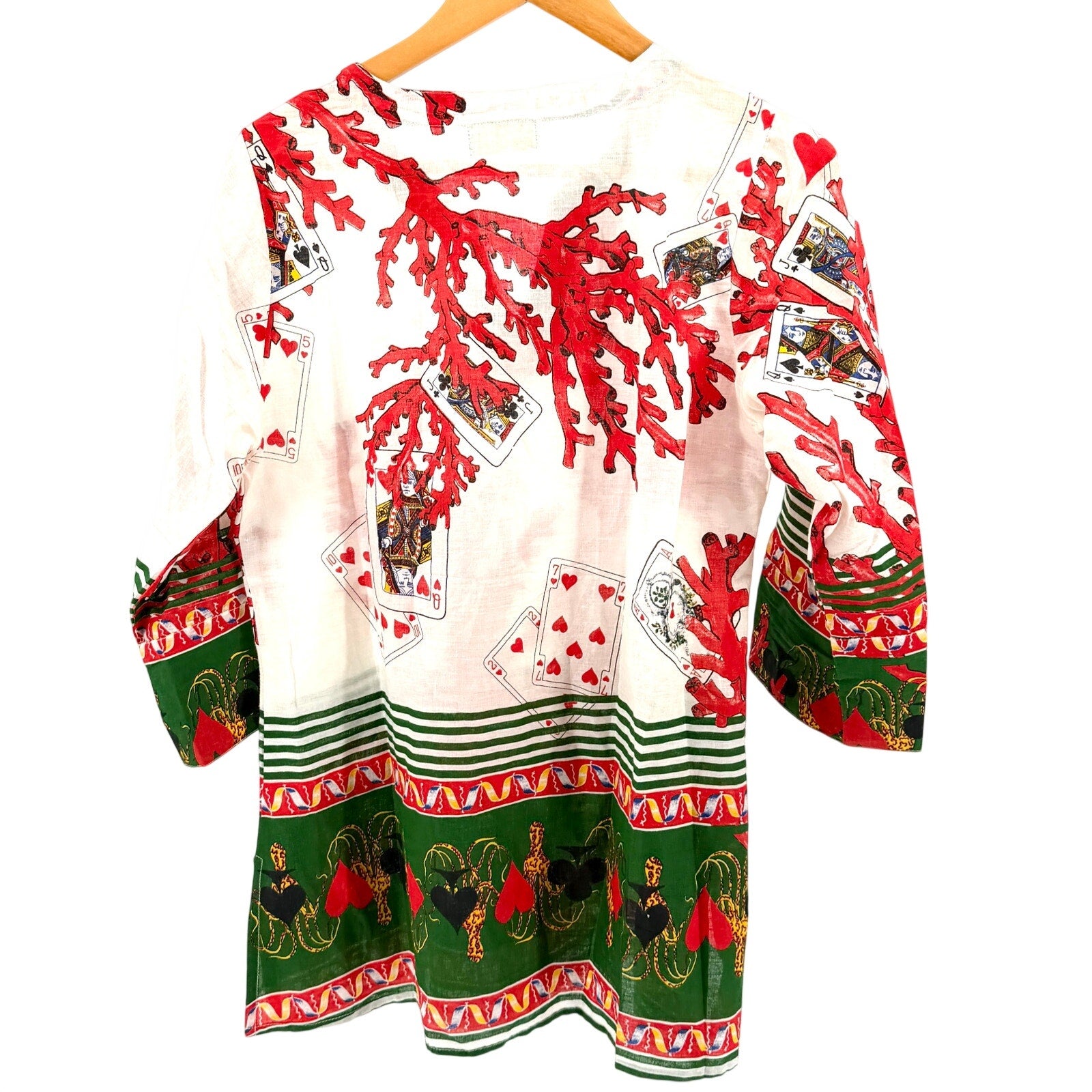 Antica Sartoria by Giacomo Cinque Coral Playing Cards Cotton Tunic