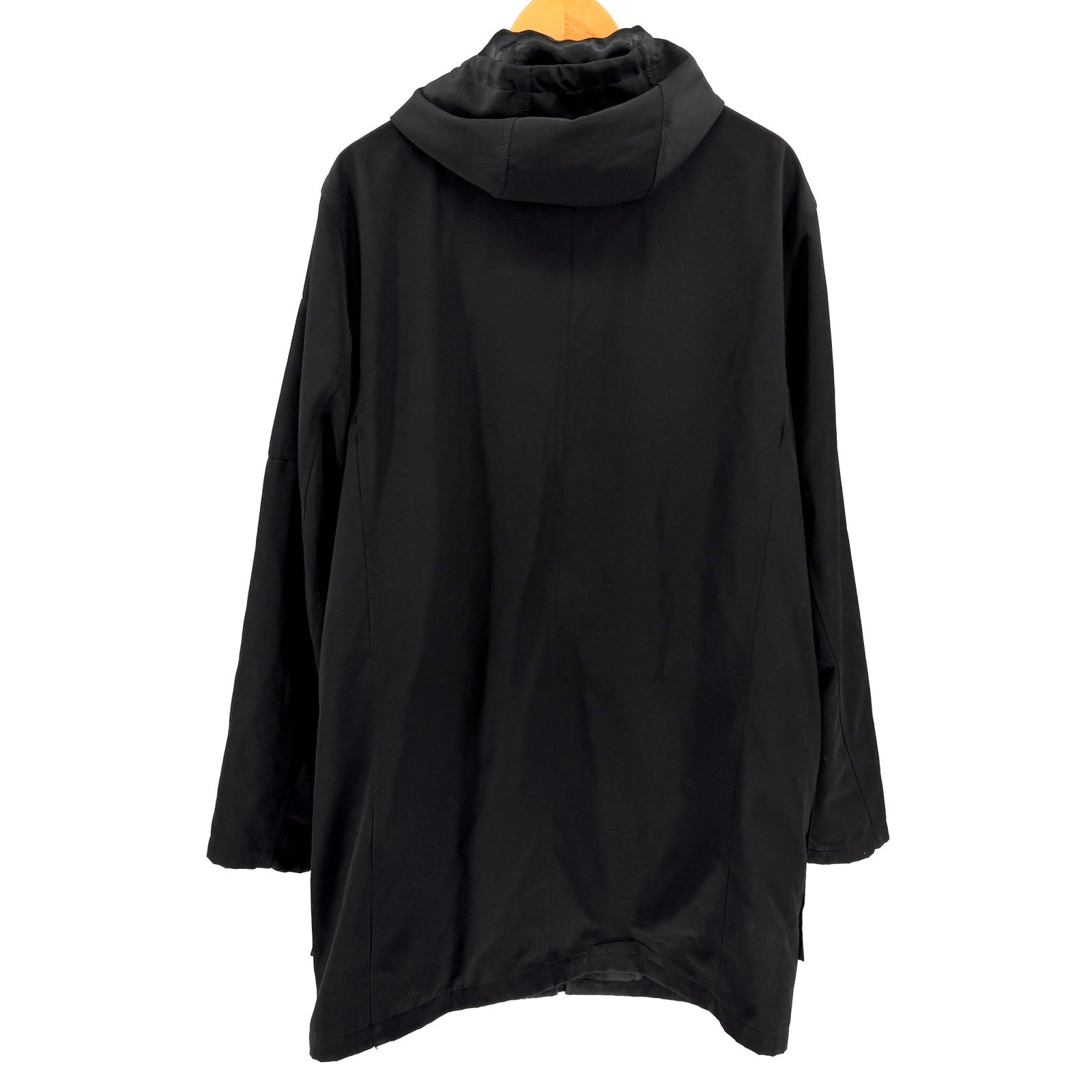 Wilke Rodriguez Black Hooded Satin Lined Raincoat