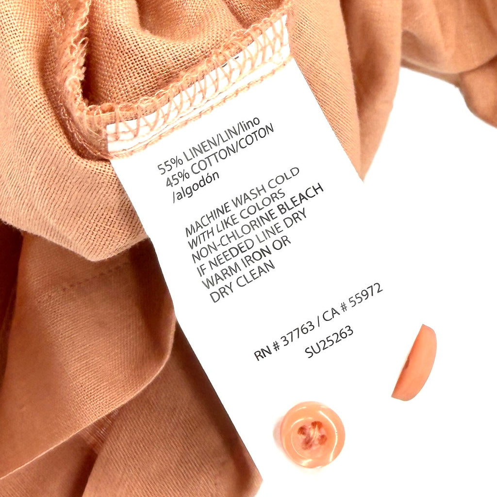 Cubavera Adobe Tan White Trim Bowling Guayabera Short Sleeve Button Down Shirt