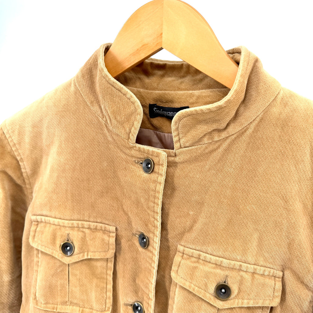 Vintage Y2K Sinéquanone Tan Structured Utility Field Jacket