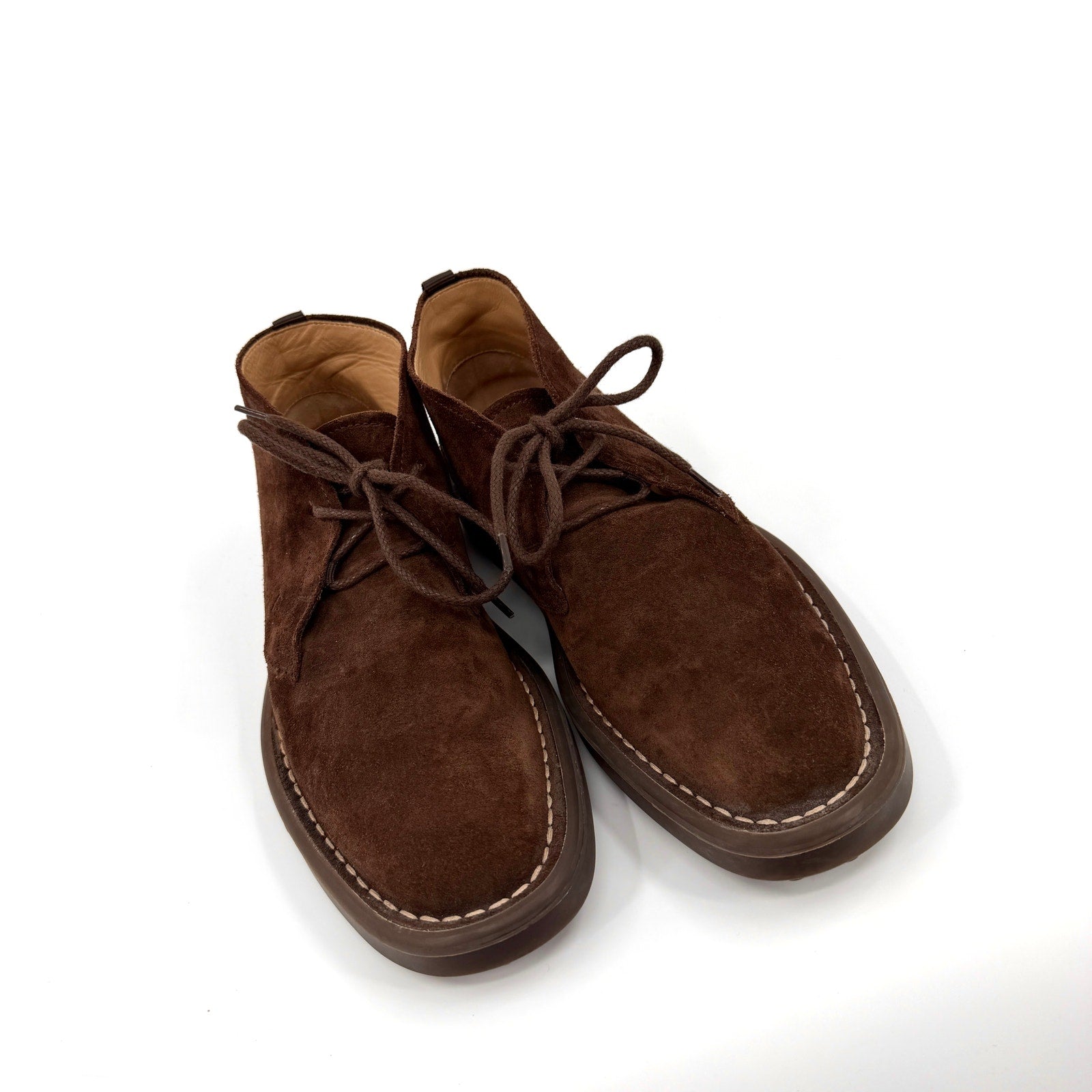 Tod’s Brown Suede Gommino Pebble Sole Chukka Desert Boots