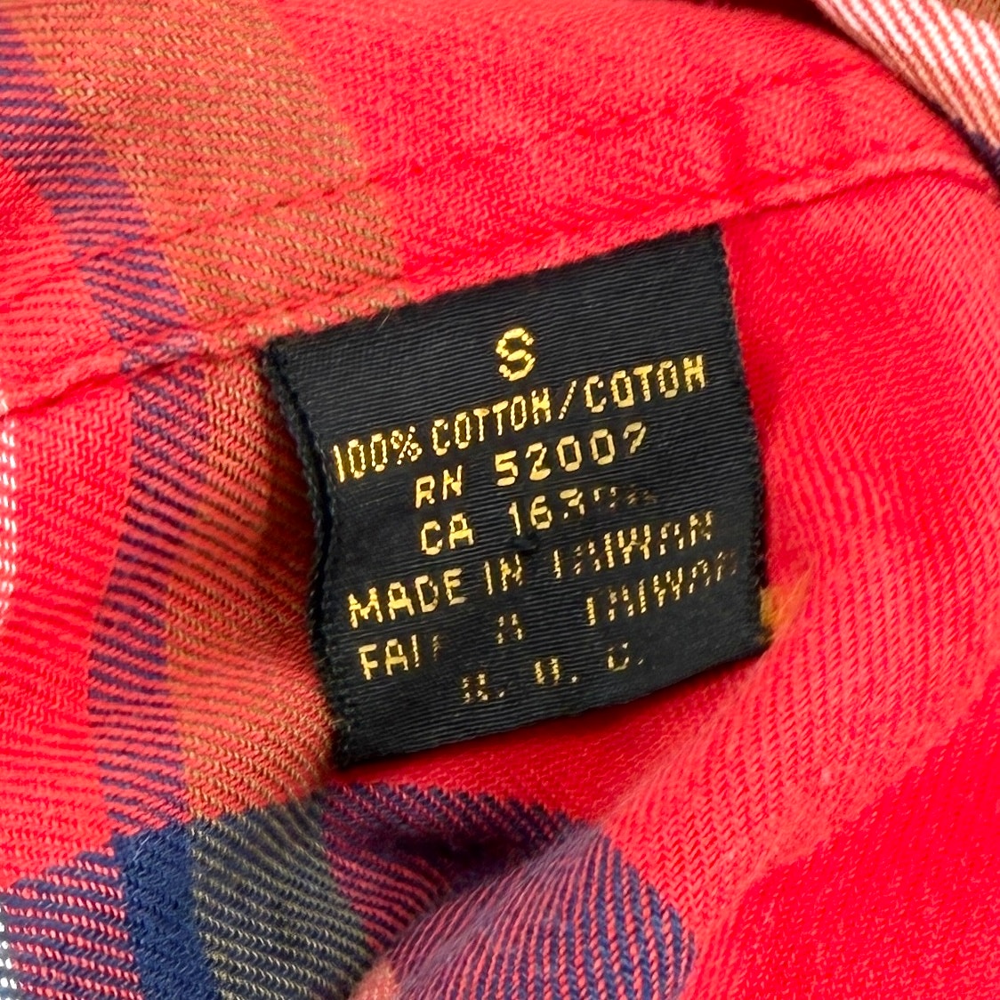 Vintage 90s Lizsport by Liz Claiborne Red Plaid 100% Cotton Flannel Shirt
