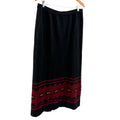 Vintage Y2K Double D Ranch Black 100% Lamb Wool Southwestern Maxi Skirt