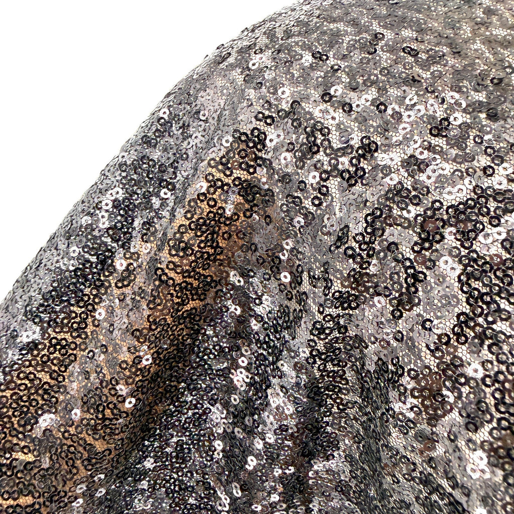 Black Sheer Sequin Evening Capelet Cloak With Frog Closure