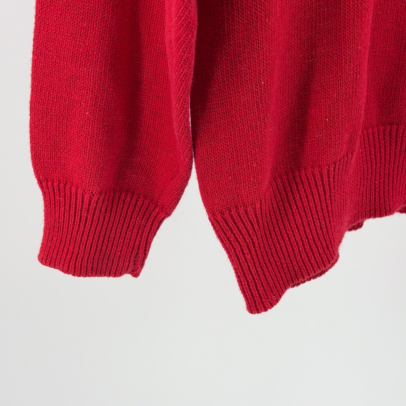 Vintage 90s Victoria Harbor Red Maximalist Jeweled Beaded Collar Sweater
