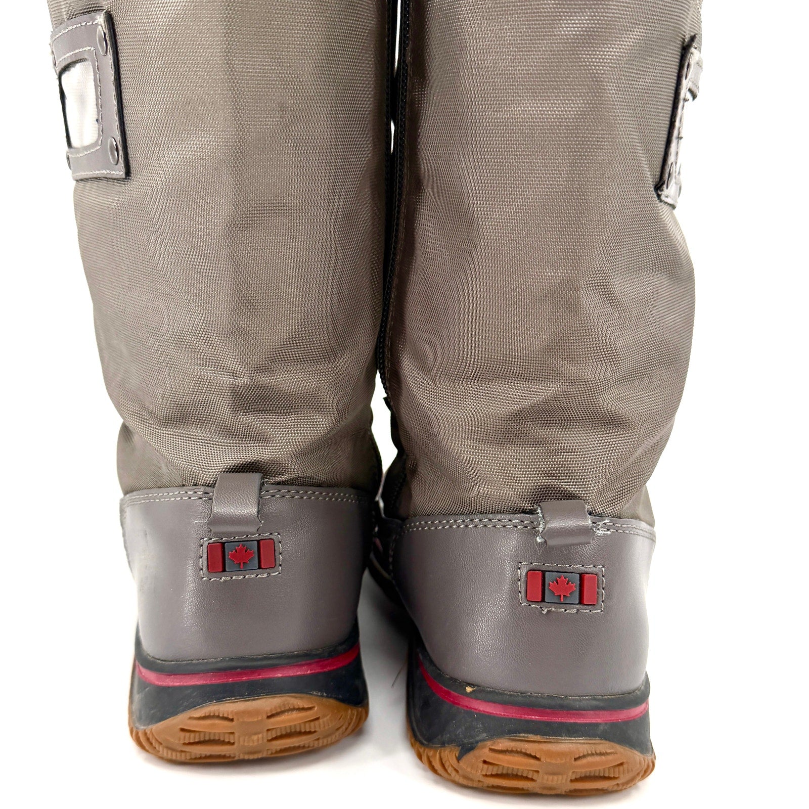Pajar Canada Green Gray Waterproof Lace-Up Tall Duck Snow Boots