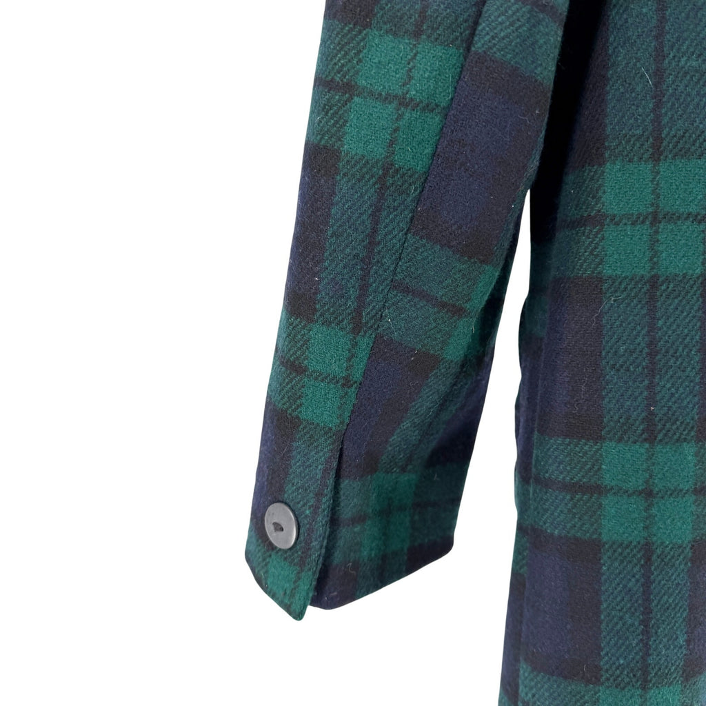 Vintage 90s Donnybrook Navy Green Black Watch Tartan Blazer