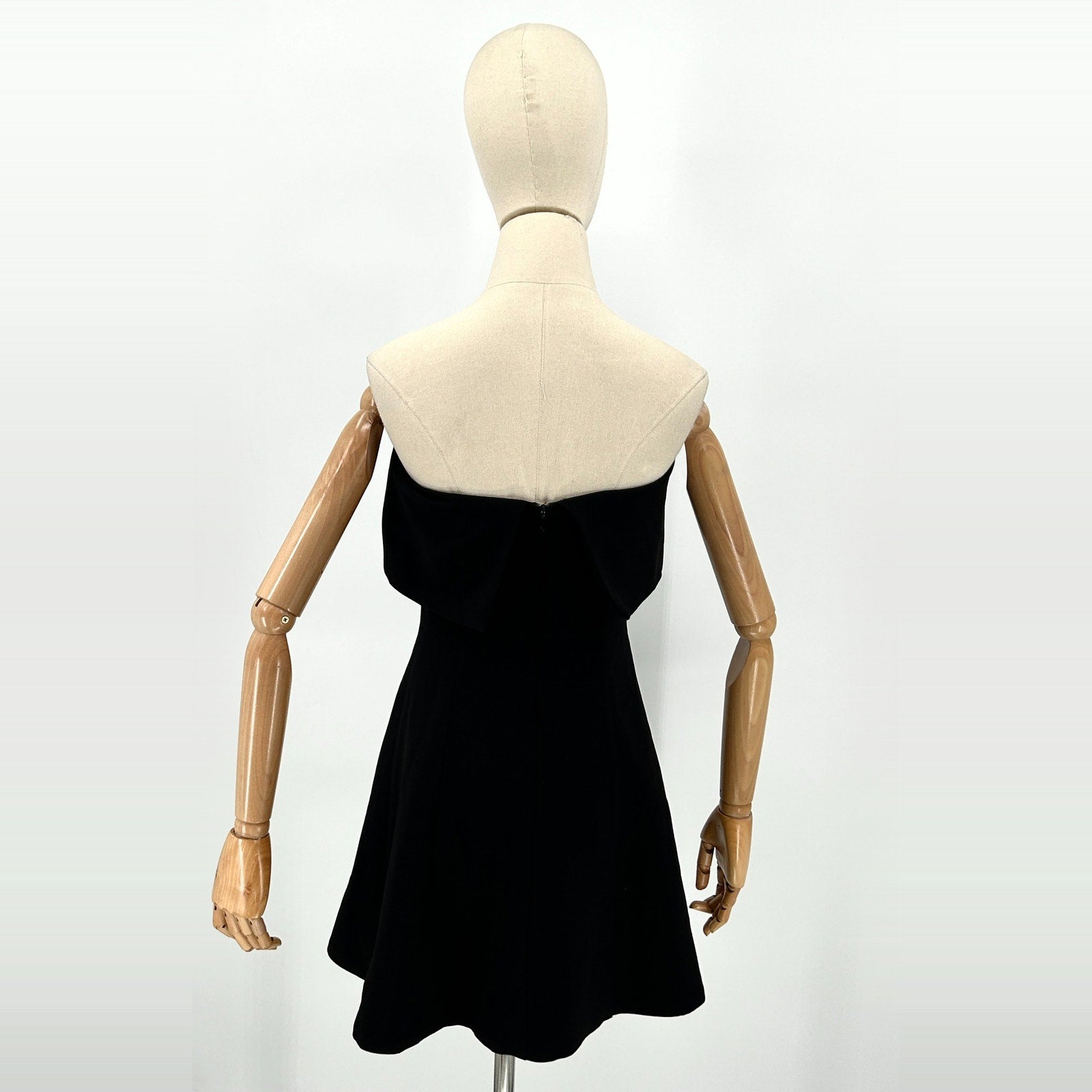 Vintage 90s Rubber Ducky Black Strapless Skater Mini Dress
