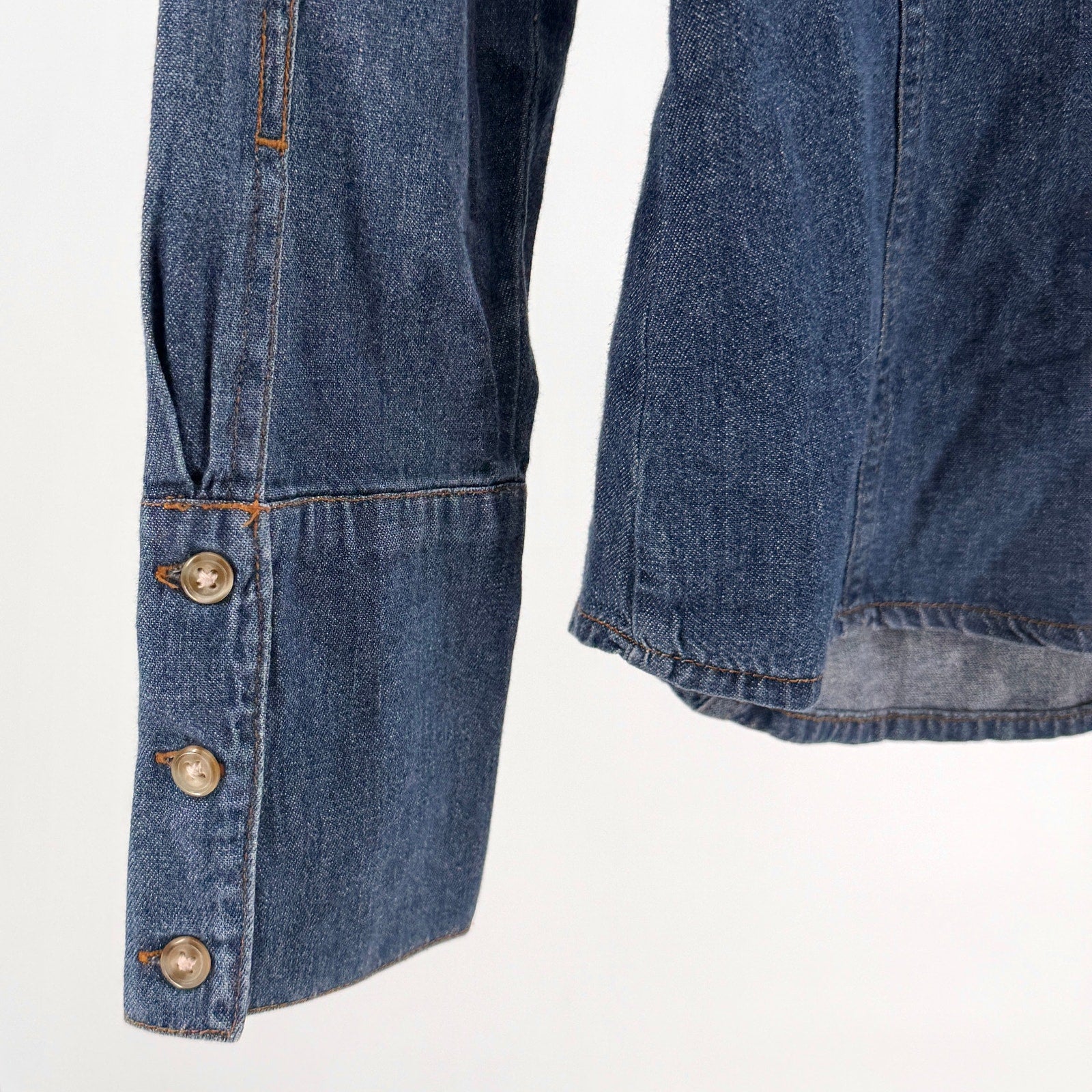 Levi’s Red Tab Blue 100% Cotton Denim Western Long Sleeve Shirt