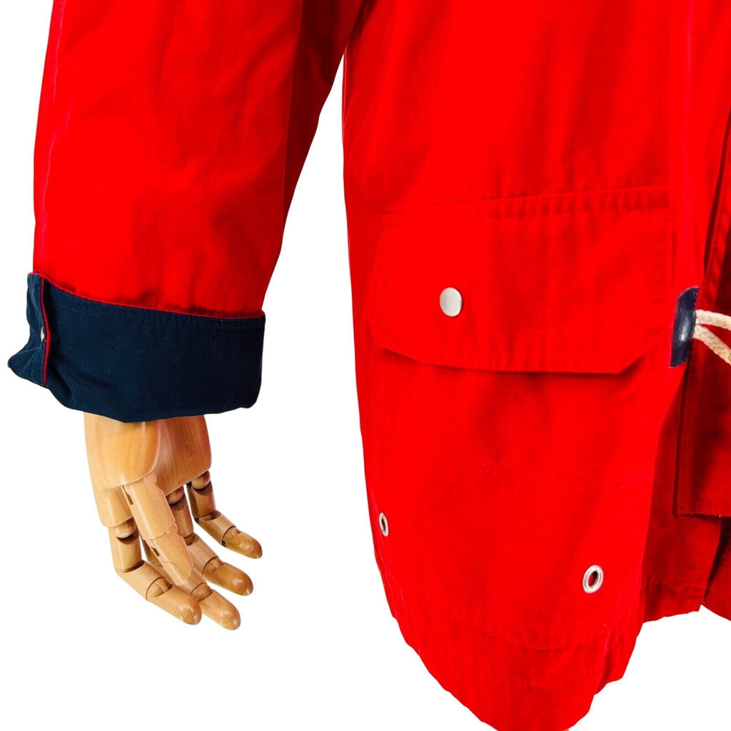 Alfred Dunner Red Navy Preppy Nautical Toggle Closure Jacket