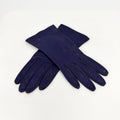 Vintage 80s Purple Genuine Leather Sleek Elegant Mid Length Gloves